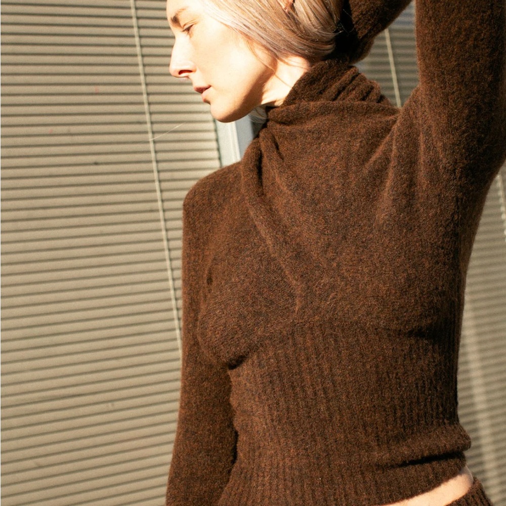 Paloma Wool Brown Fico Knit Top - Picture 1 of 12